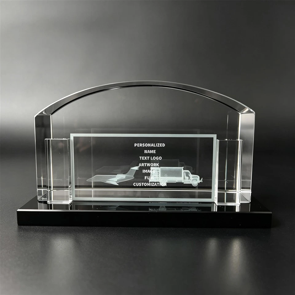 Custom Arch Crystal Glass Desk Trophy suppliers