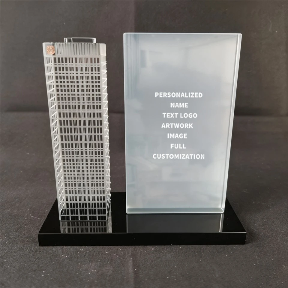 Personalized Skyscraper Crystal Glass Desk Award suppliers