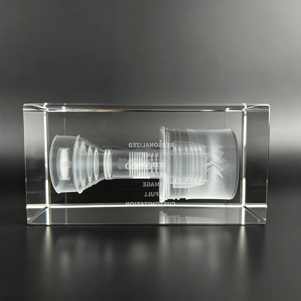 Personalized Turbine Crystal Glass Desk Award best