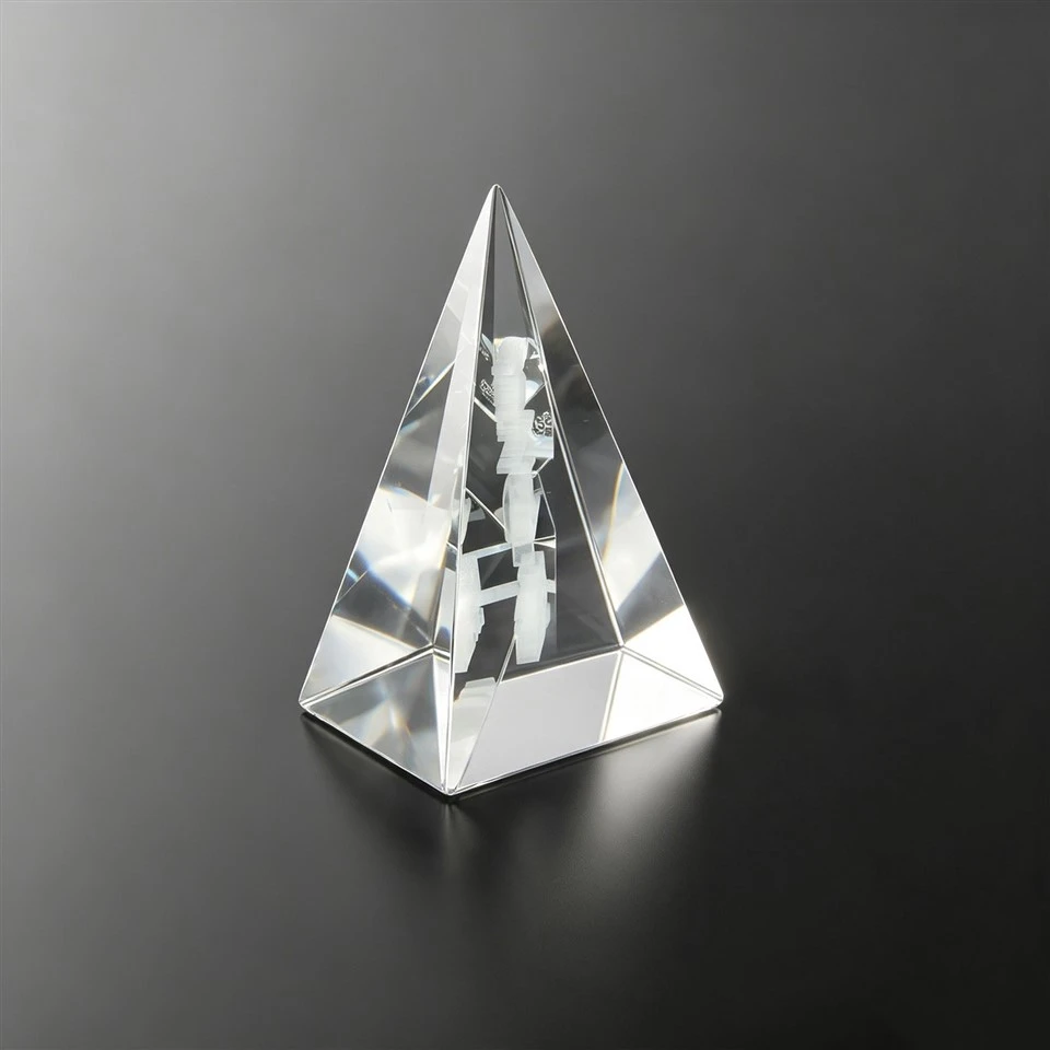 Triangle Peak Laser Etched Crystal Award best