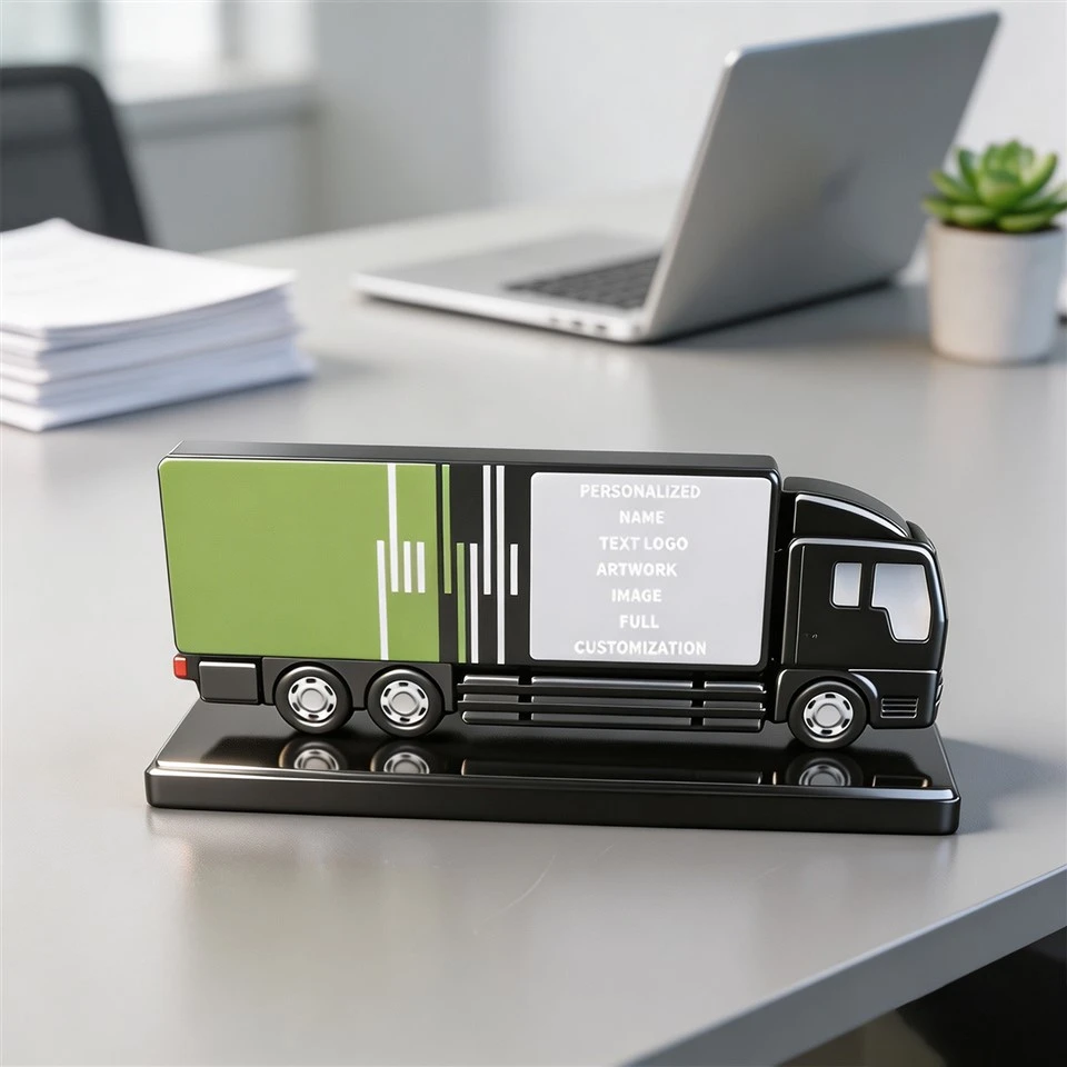 Truck Shape Crystal Award